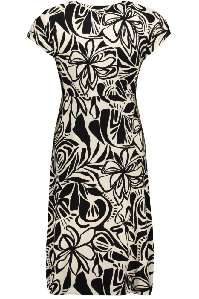 JUNE JURK MET V HALS EN PATROON 57366 60 000999 BLACK/OFF-WHITE
